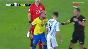 Facebook gives people the power. Neymar Se Calento Y Gonzalo Montiel Se Le Planto En La Final De La Copa America Entre La Seleccion Argentina Y Brasil