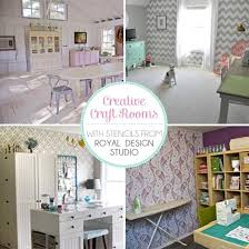 Craft room, home, office and study room organisation. Stencil An Inspiring Craft Room With Royal Design Studio Stencils