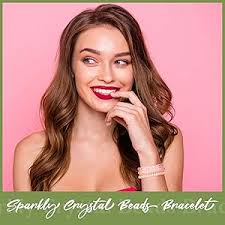 Buy Junkin 60 Pcs Crystal Beaded Bracelets Bulk for Women Bohemian Multi  Layer Stacking Statement Bracelets Stretchy Strand Crystal Bead Bracelets  Versatile Slip