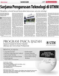 Universiti tun hussein onn malaysia (uthm). Sarjana Pengurusan Teknologi Di Uthm Klik