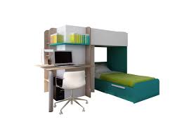 Hochbett mit kleiderschrank und schreibtisch. Hochbett Mit Schreibtisch Samuel 2x90x190 Turkis Kaufen