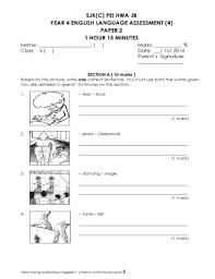 The british way of life during your four years of english classes you have already learnt a lot about the language and the people who speak it. Sjkc English Paper 2 Year 4 Fill Online Printable Fillable Blank Pdffiller