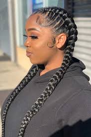 All the hair pulled back, a thick braid wrapping around the crown. 43 Two Braids Hairstyles Perfect For Hot Summer Days Page 4 Of 4 Stayglam