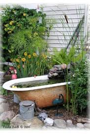 Bathtub Fountain Garden Bathtub Water Features In The Garden Outdoor Gardens