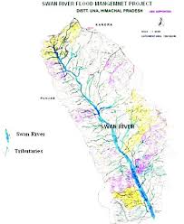 Map Showing District Una And Swan River Watershed Download
