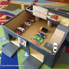 Missy Inspired Matchbox Car Garage Diy For Kids Toy Garage Diy Toys
