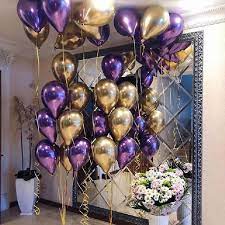 Birthday decoration kit in color of silver. 10 Inch Purple Gold Balloon Metal Balloon Set Birthday Party Decorations Adult Kids Baby Shower Wedding Supplies Ballons Accessories Aliexpress