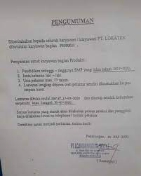 We did not find results for: Pt Lokatex Pekalongan Cari Lowongan Kerja