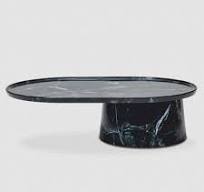Casa Padrino table basse de luxe avec plateau ovale en marbre noir 120 cm |  Casa Padrino