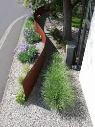 Brembs Architekten Detail Corten Stahl Gartenmauer Garten Gartenmauer Vorgarten