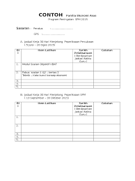 Koleksi kertas soalan percubaan spm 2015 trial papers collection. Contoh Jadual Kerja Peningkatan Dan Gps Spm