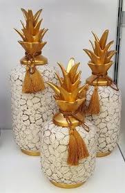 3lu Lux Dekoratif Seramik Ananas 1 Mumluklar Urunler Vazolar