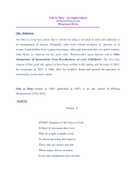 Pdf Ode To Duty By William Wordsworth An Appreciation