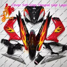 The yamaha t135 debuted in 2005 for the thai and indonesian markets, and then the malaysian market in february 2006. Yamaha Lc 135 V1 Cover Set Black Red Stripe Fire Api Vrc Black Api Lc Lama Lazada