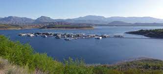 The dam turned the arizona desert into land. Roosevelt Lake Marina Theodore Roosevelt Lake Arizona
