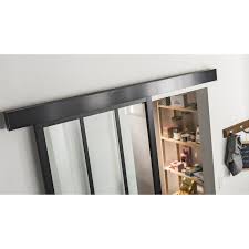 Rail Coulissant Habillage Swing 2 Cache Laque Noir Artens Porte Larg 93cm Max Porte Coulissante Porte Coulissante Atelier Portes