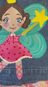 Personalised Kids Denim Jacket. customised denim, first birthday present,  character art, denim art, kids jacket, personalised denim