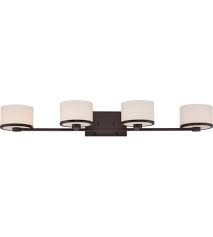 A classic form with contemporary updates, the phase 1.2 collection 48in. Nuvo 60 5574 Celine 4 Light 36 Inch Venetian Bronze Vanity Light Wall Light