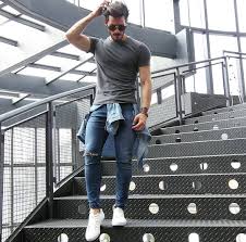 Men Style Outfit All Star White Converse Zara Men Skinny Jeans Moda Masculina Outfit Men Herren Sommer Outfits Manner Outfit Lassiger Mann