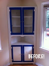 Paint yours a bright contrasting color that will make anyone who walks into the room green with jealousy. A Nice Paint Makeover For A Knotty Built In China Cabinet All Things New Again