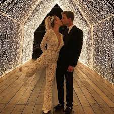 Check spelling or type a new query. House Of Ollichon Loves Kaley Cuoco S Lace Wedding Reception Jumpsuit Photo Via Instagram Laure Wedding Reception Outfit Wedding Jumpsuit Reception Outfit