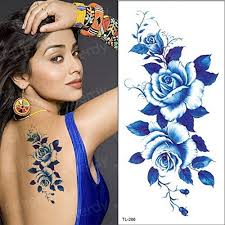 Pardon me if i don't have the name of some of the flower tattoos that i am about to show you. Hxman 5pcs Unique Flower Tattoos Pink Blue Purple Flower Tattoos Girls Women Sexy Tattoo Sticker Bikini Summer Style Fashion Body Art Decal Tl286 Amazon Co Uk Beauty