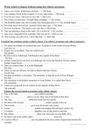 Relative clauses/ relative pronouns pdfs and teaching tips. Relative Clauses English Esl Worksheets For Distance Learning And Physical Classrooms