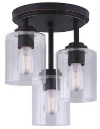 The home mender, dustin luby, shows us how to install a light fixture on the ceiling. Patriot Lighting Henrik Rubbed Antique Bronze 3 Light Semi Flush Mount Ceiling Light At Menards