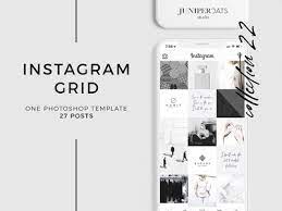 Instagram grid puzzle layout in photoshop. Instagram Grid Template By Social Media Templates On Dribbble