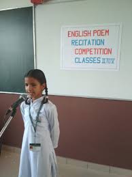 Traditionally poems would be recited and memorized, passed from poet to poet through the ages. English Poem Recitation Competition For Classes 2nd To 5th 2018 Gallery Satguru Partap Singh International School