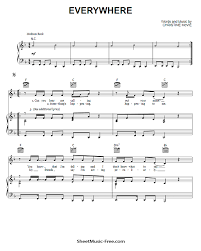 Welsh witch music bmi from the warner bros. Download Everywhere Sheet Music Pdf Fleetwood Mac Download