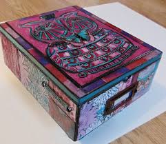 A New Tutorial Altered Cigar Box My Art Journal Cigar Box Cigar Box Art Cigar Box Crafts