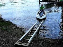 Putting Your Pwc On A Home Built Ramp Boat Lift Dock Jet Ski Dock Jet Ski Lift