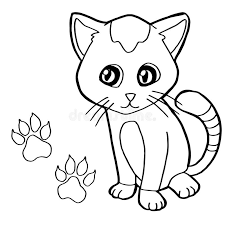 Get hold of these coloring sheets that are full of pictures and involve your kid in painting them. Paw Print With Cat Coloring Page Vector Stock Vector Illustration Of Page Illustrations 60292789