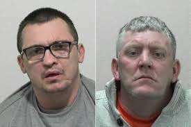 Two burglars are behind bars after a grandmother woke up during the night  to find a stranger opening her bedroom door.