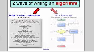 Algorithms Tutorial 1 Decision 1 Edexcel A Level