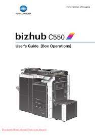 Or make choice for people who tend to. Konica Minolta Bizhub C550 User Manual Pdf Download Manualslib