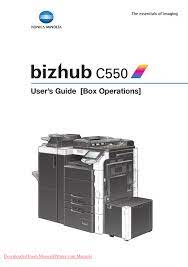 They base all of their . Konica Minolta Bizhub C550 User Manual Pdf Download Manualslib