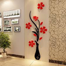 Mirror, mirror on the wall? Buy 3d Acrylic Mirror Wall Decor Stickers 3d Flower Vase Removable Diy Mirror Wall Art Sticker Vase Wall Murals 3d Bedroom And Living Room Decoration Small Online In Indonesia B092mfkvtw