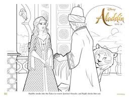 Aladdin and jasmine coloring pages: Free Printable Aladdin 2019 Coloring Pages