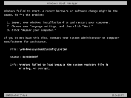 Windows\System32\Config\System Is Missing Or Corrupt