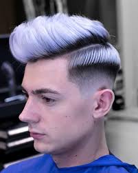 Quiff Side Part Teinture Degrade Moyen Coupe De Cheveux Homme Coupe Cheveux Homme Cheveux Homme Coupe De Cheveux