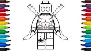 Printable deadpool coloring pages coloring me coloring home. How To Draw Lego Deadpool Marvel Superheroes Coloring Pages Youtube