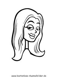 Ausmalbilder Gesichter Ausmalbild Frau Mit Langen Haaren Zum Ausdrucken
