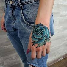 Woman Hand Blue Rose Tattoo Kadin El Mavi Gul Dovmesi Dovmeli Kadin Karizmatik Dovmeler Dovme
