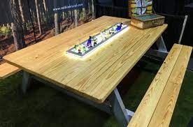 Master Craftsman Builds The Ultimate Picnic Table Diy Picnic Table Rustic Outdoor Furniture Bbq Table