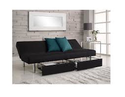 Futon Storage Sofa Sleeper Folding Couch Bed Convertible Dorm College Furniture Contempor Futon Wohnzimmer Schlafsofa Mit Bettkasten Schwarze Wohnzimmermobel