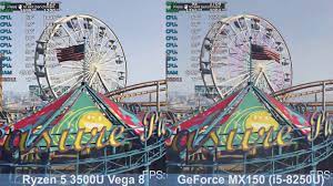A tal fine, il numero di nuclei elaborativi o la capacità di hyperthreading non sono rilevanti. Gta V Nvidia Geforce Mx150 I5 8250u Vs Amd Ryzen 5 3500u Vega 8 Benchmark Comparison Youtube