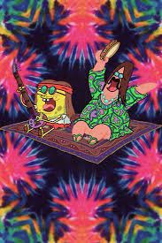 Spongebob Hippie Poster By Efish1231 Hippie Wallpaper Hippie Posters Trippy Wallpaper
