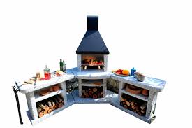 Outdoorkuche Mit Grillkamin Wellfire Toskana Quatro 4 In 1 Mit Stahlhaube Grillkamin Toskana Kamin